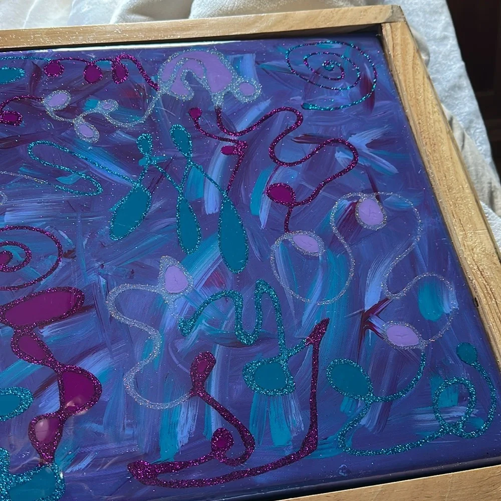 Abstract Purple and Blue Art Piece - Picture 7 of 8